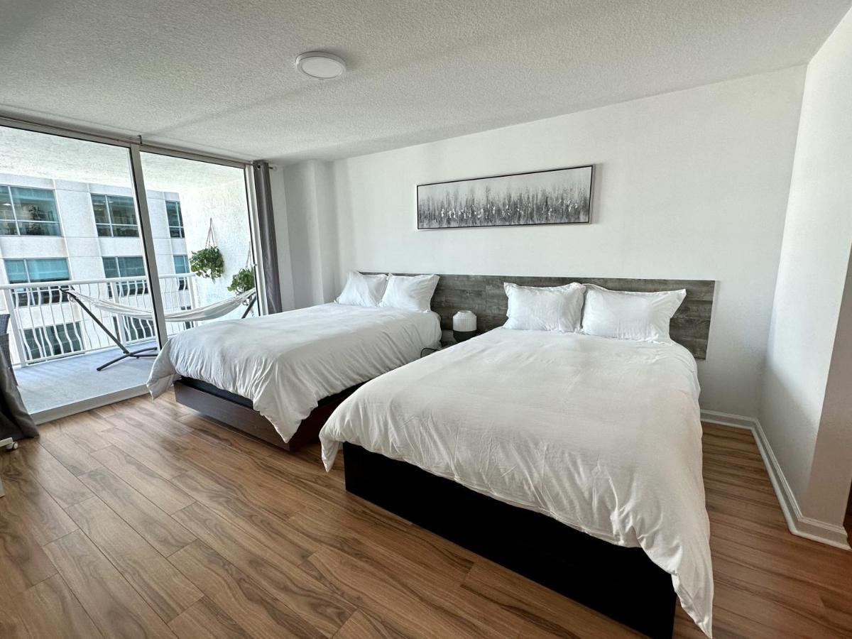 City & Sea View+Free Parking Modern Condo Miami Exteriör bild